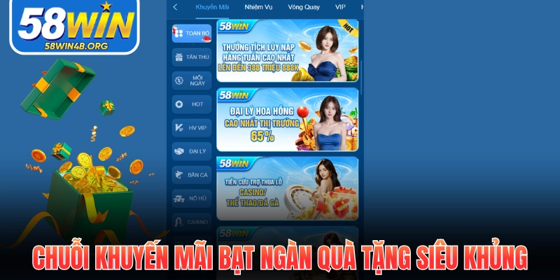 58WIN ⭐️ Nhà Cái 58Win – Uy Tín #1 Châu Á 2026 18 Chuỗi khuyến mãi bạt ngàn quà tặng siêu khủng